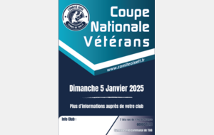 Inscriptions Coupe Nationale Vétérans